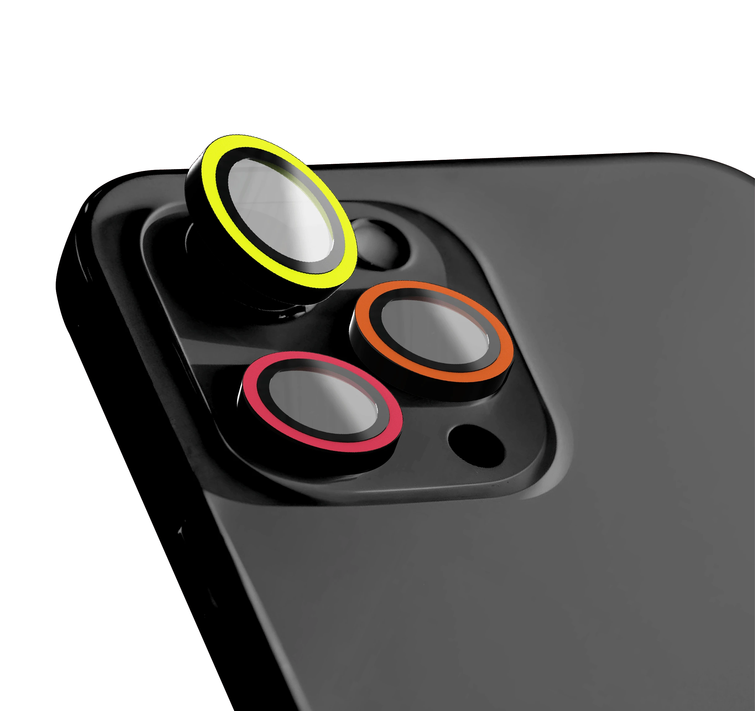 iphone 16 pro/pro max lens pink-orange-lemon